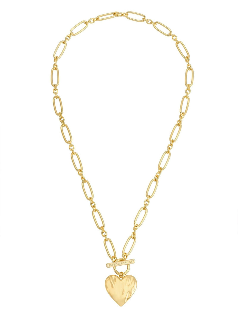 Estella Bartlett gold tone waterproof molten heart necklace 44-48cm - British product