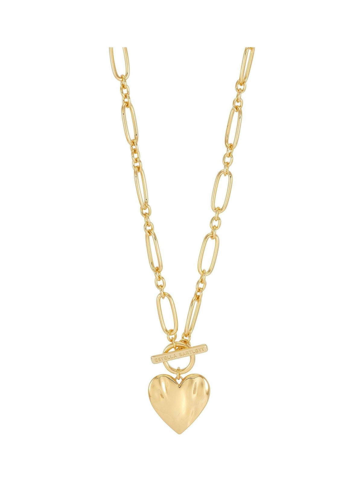 Estella Bartlett gold tone waterproof molten heart necklace 44-48cm - British product