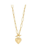 Estella Bartlett gold tone waterproof molten heart necklace 44-48cm - British product