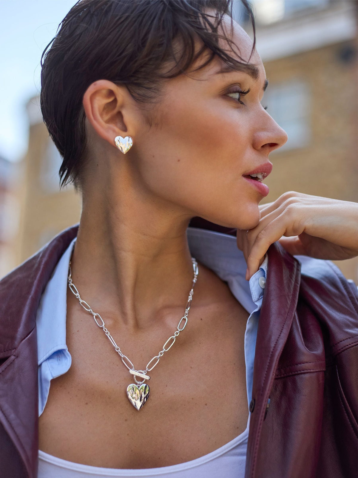 Estella Bartlett waterproof molten heart necklace with 44-48cm chain - British product