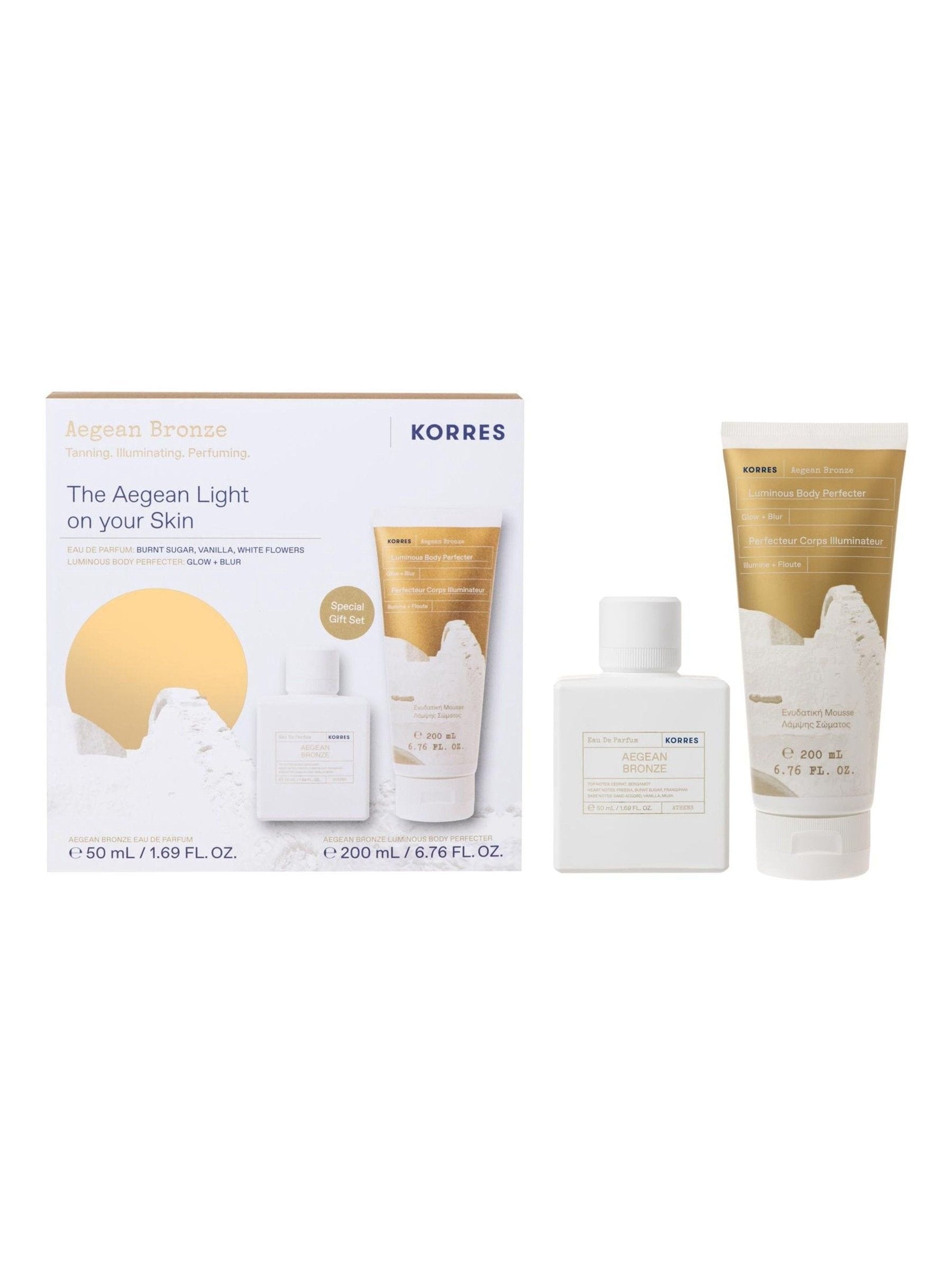 Korres Aegean Bronze fragrance and body care gift set 50ml + 200ml, UK version