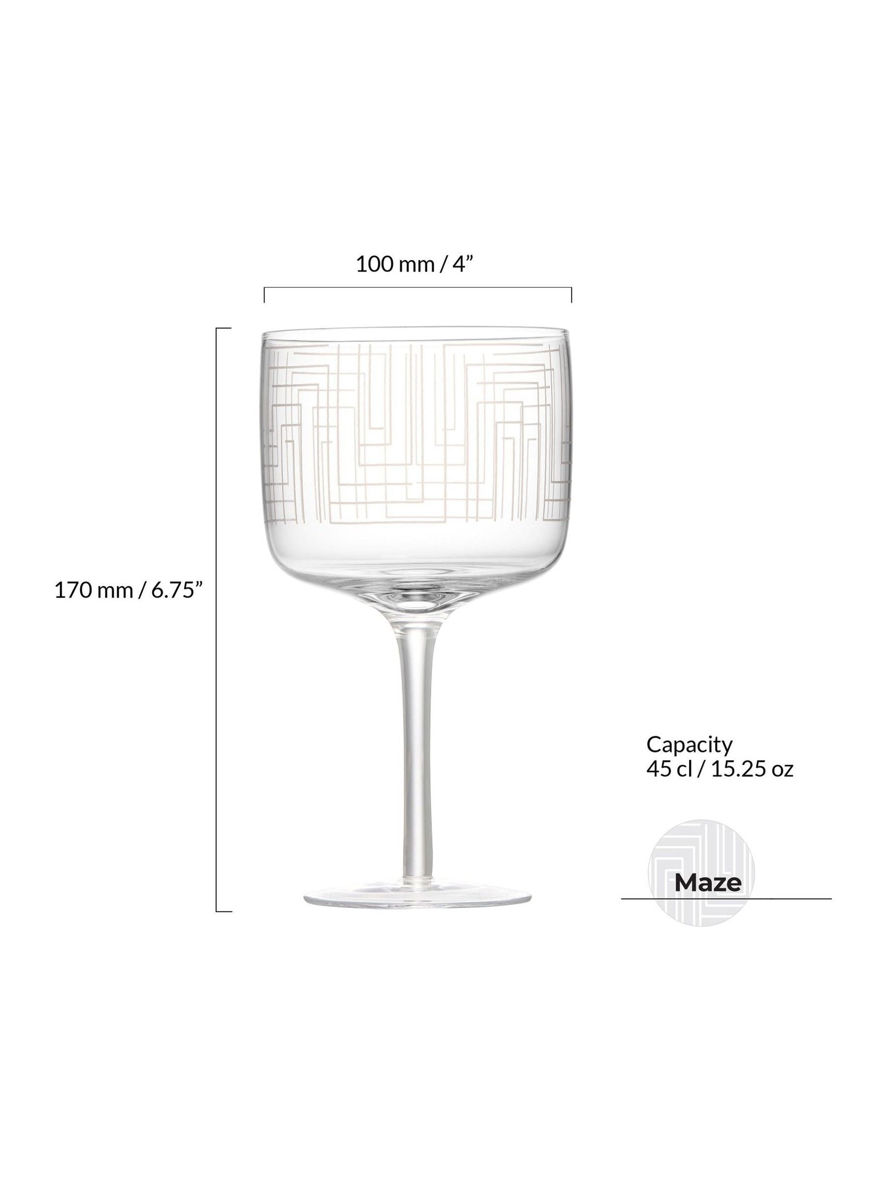 Anton Studio Designs clear maze gin glasses set of 2 - British product
