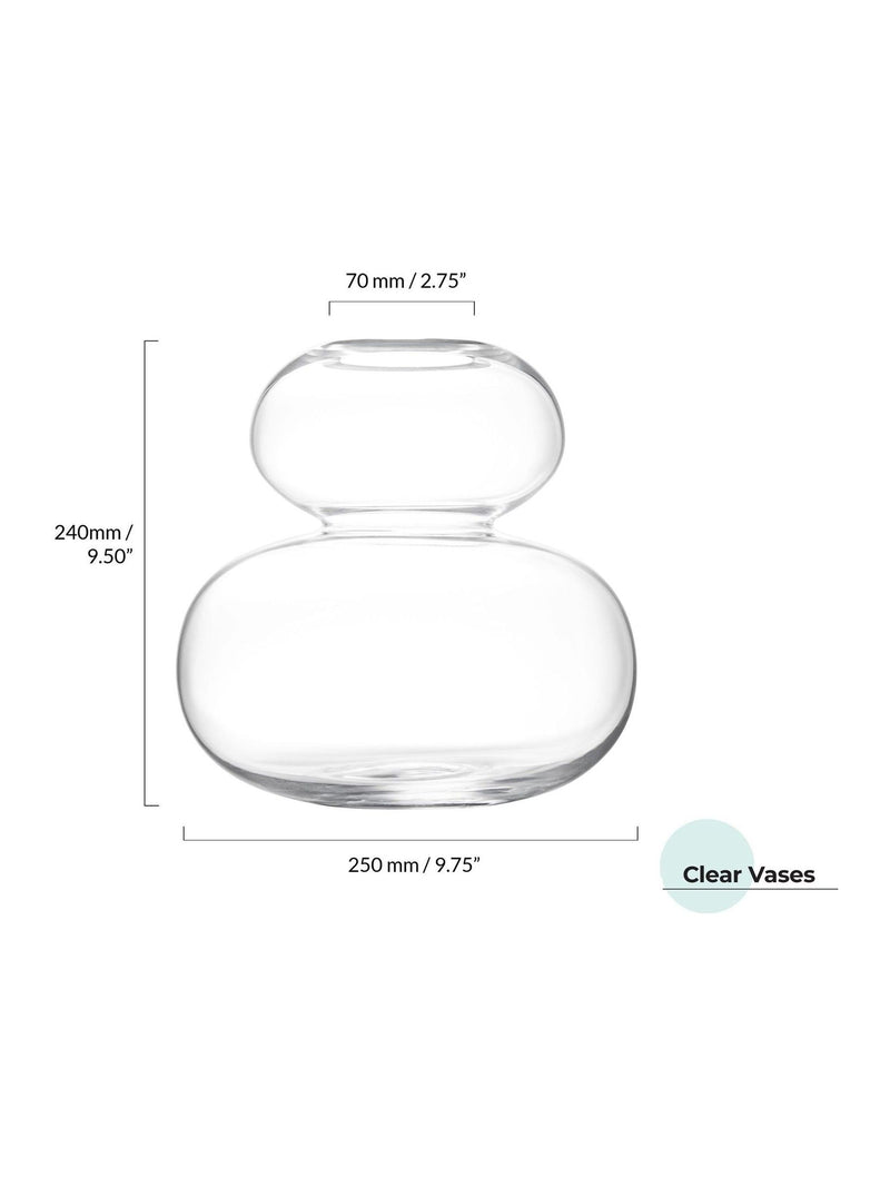 Anton Studio Designs Clear Eclipse glass vase Size ONE - British product