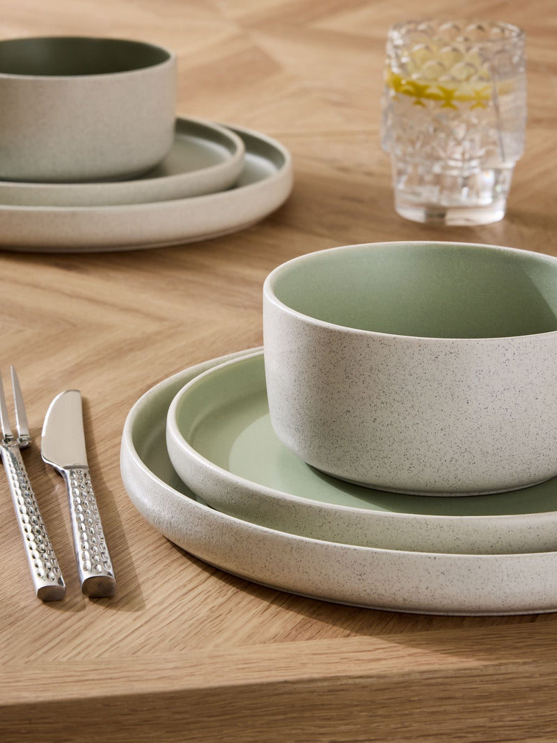 Green Otis 12-piece stoneware dinner set, UK version