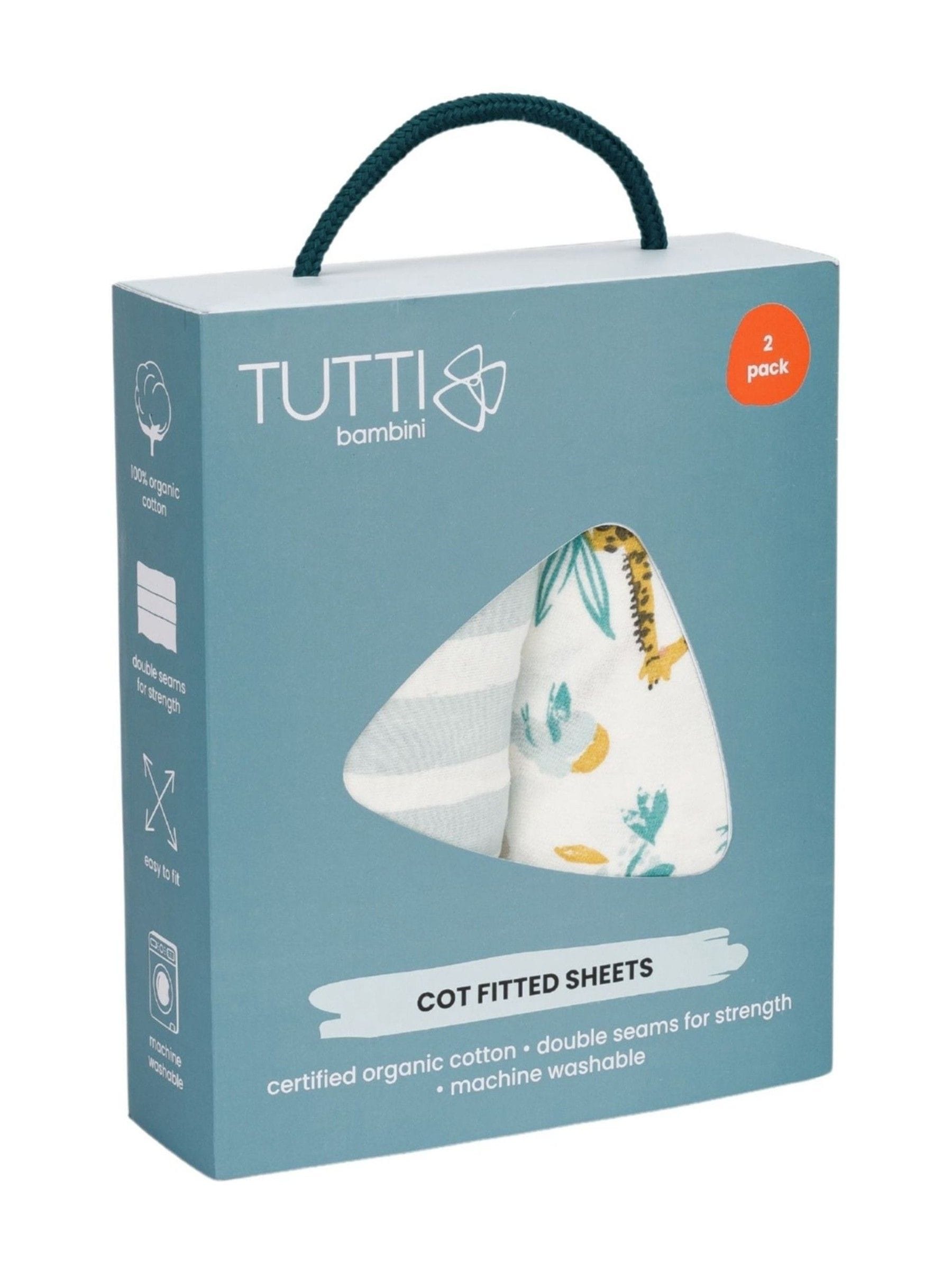 Tutti Bambini cot fitted sheets 2 pack (British brand)