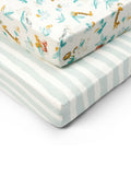 Tutti Bambini 2 Pack Jungle Orange Cot Bed Fitted Sheets