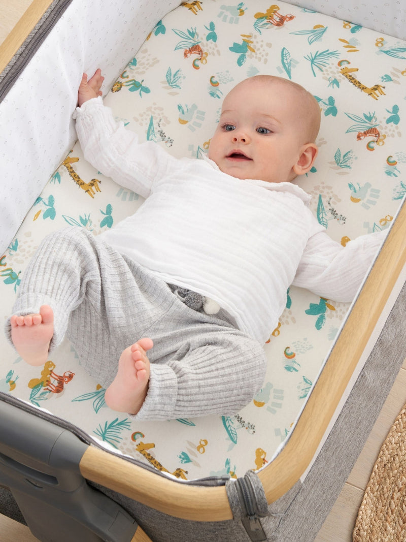 Fitted Crib Sheets Pack of 2 – Jersey Cotton – 53-90 cm Mattress Fit