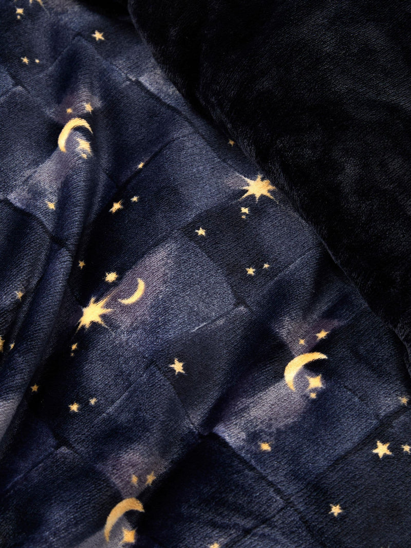 Navy Cosmic Star Sherpa Reverse Duvet Cover Set - British product