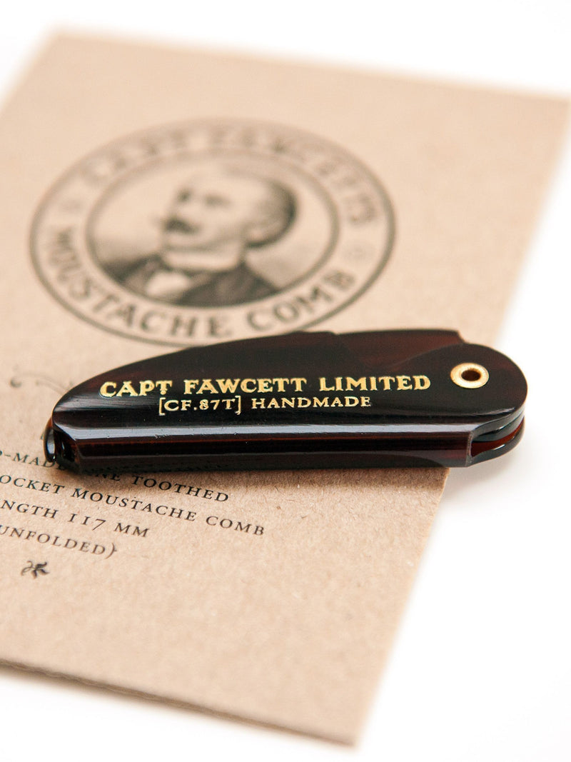 Captain Fawcett Folding Pocket Moustache Comb