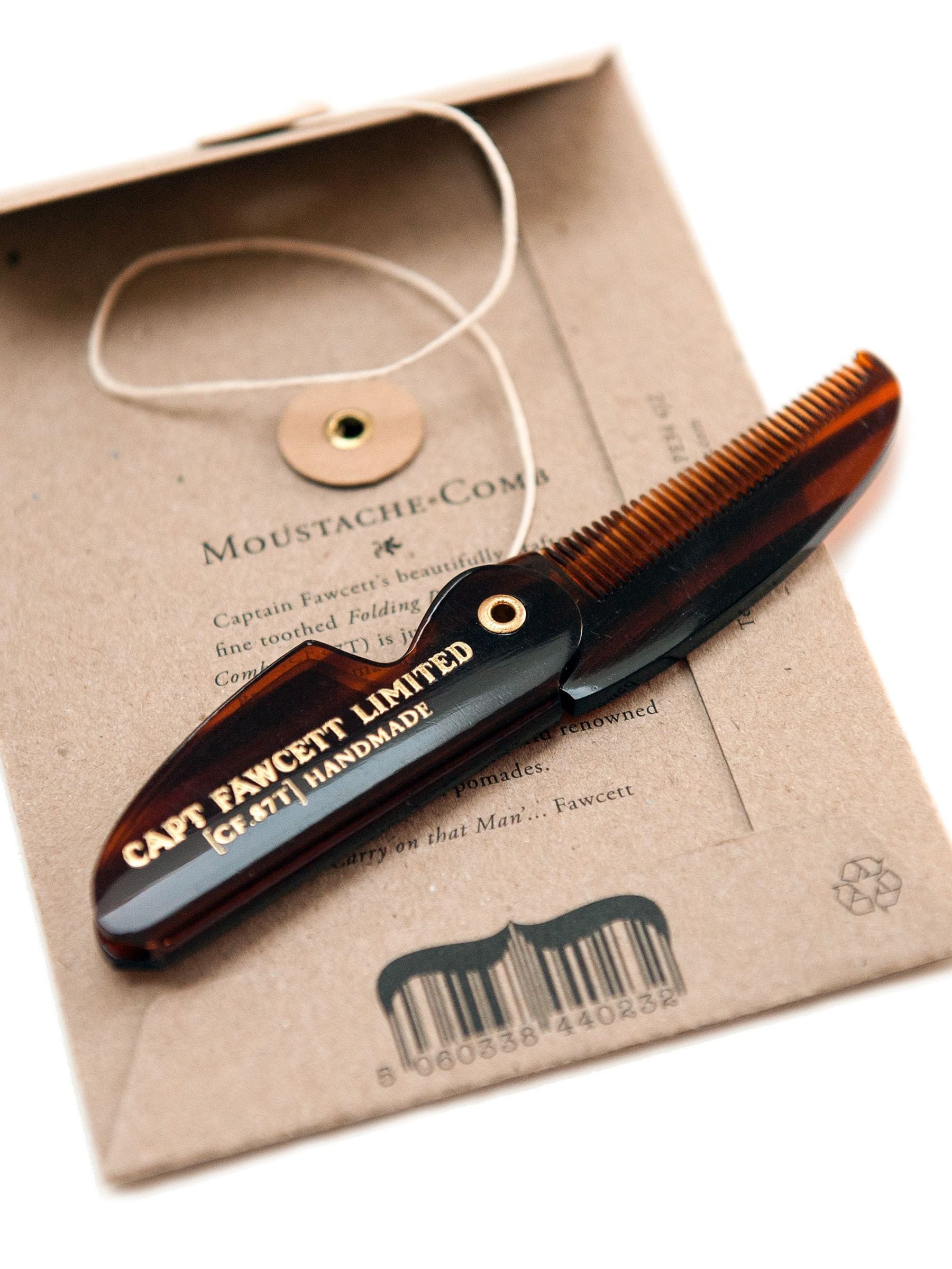 Captain Fawcett Folding Pocket Moustache Comb