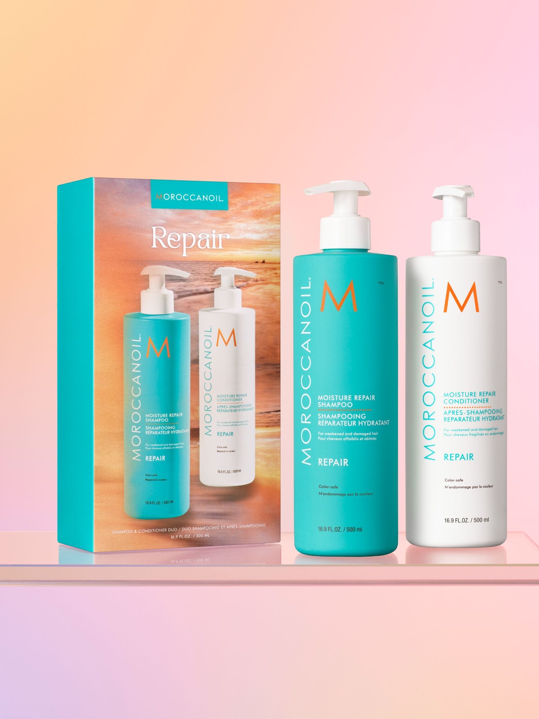 Moroccanoil Moisture Repair Shampoo & Conditioner 500ml Duo (Worth £75)
