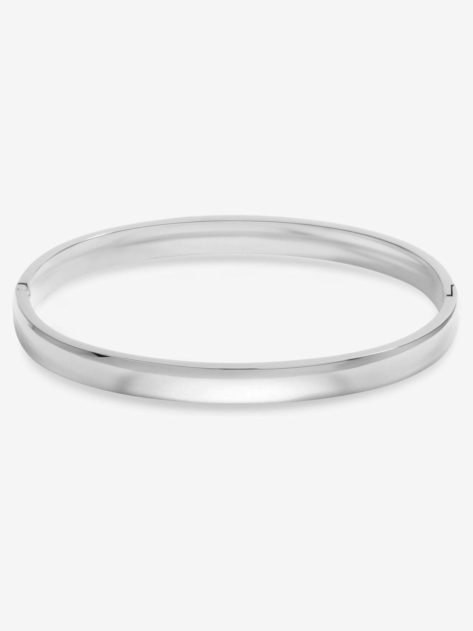 Jon Richard silver plated stainless steel waterproof polished bangle, UK version