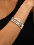 Jon Richard silver plated stainless steel waterproof polished bangle, UK version
