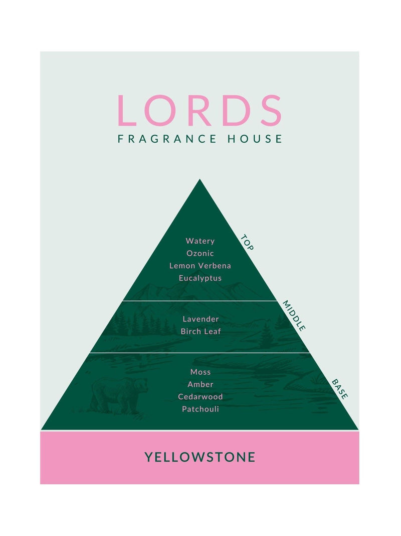 Lords Fragrance House Yellowstone room linen spray 50ml, UK version