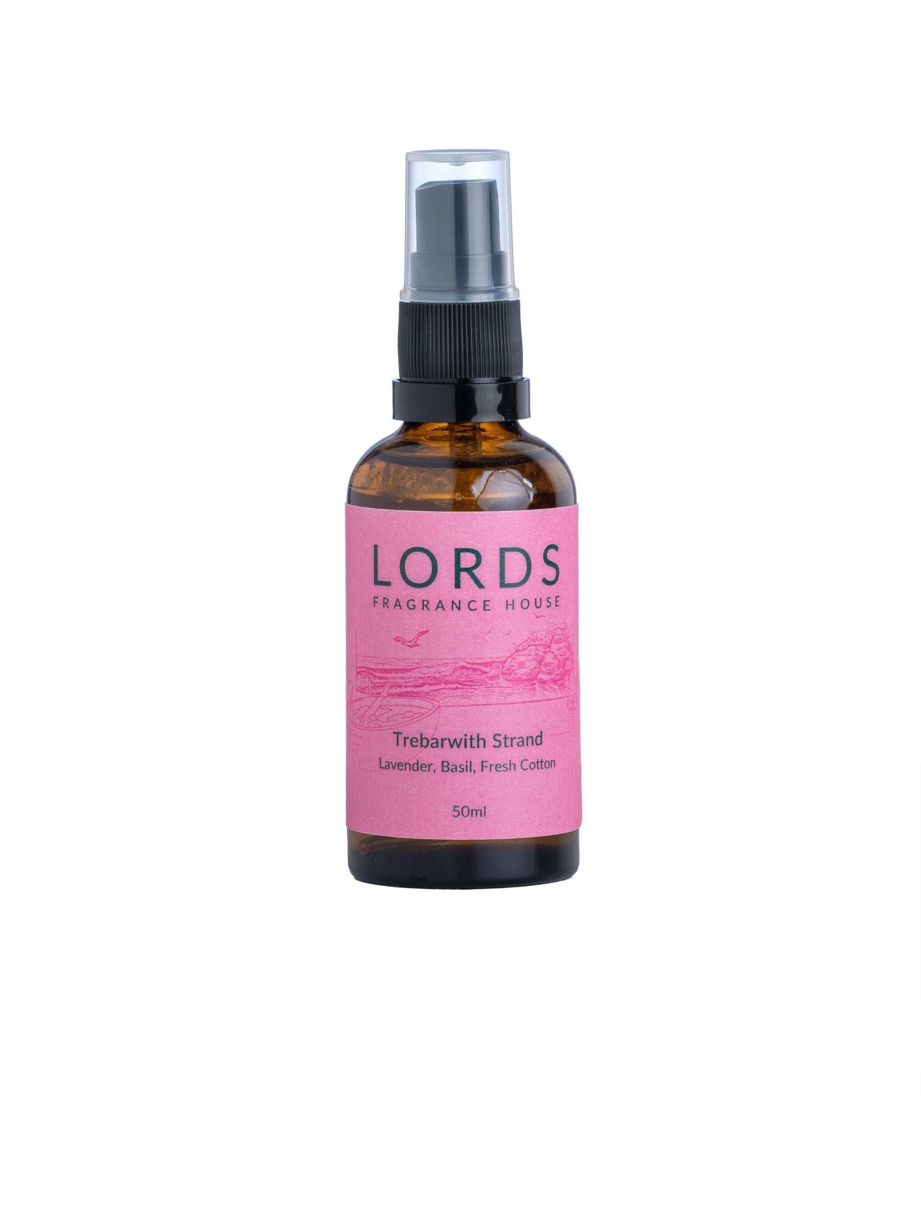 Lords Fragrance House Trebarwith Strand room linen spray 50ml, UK version