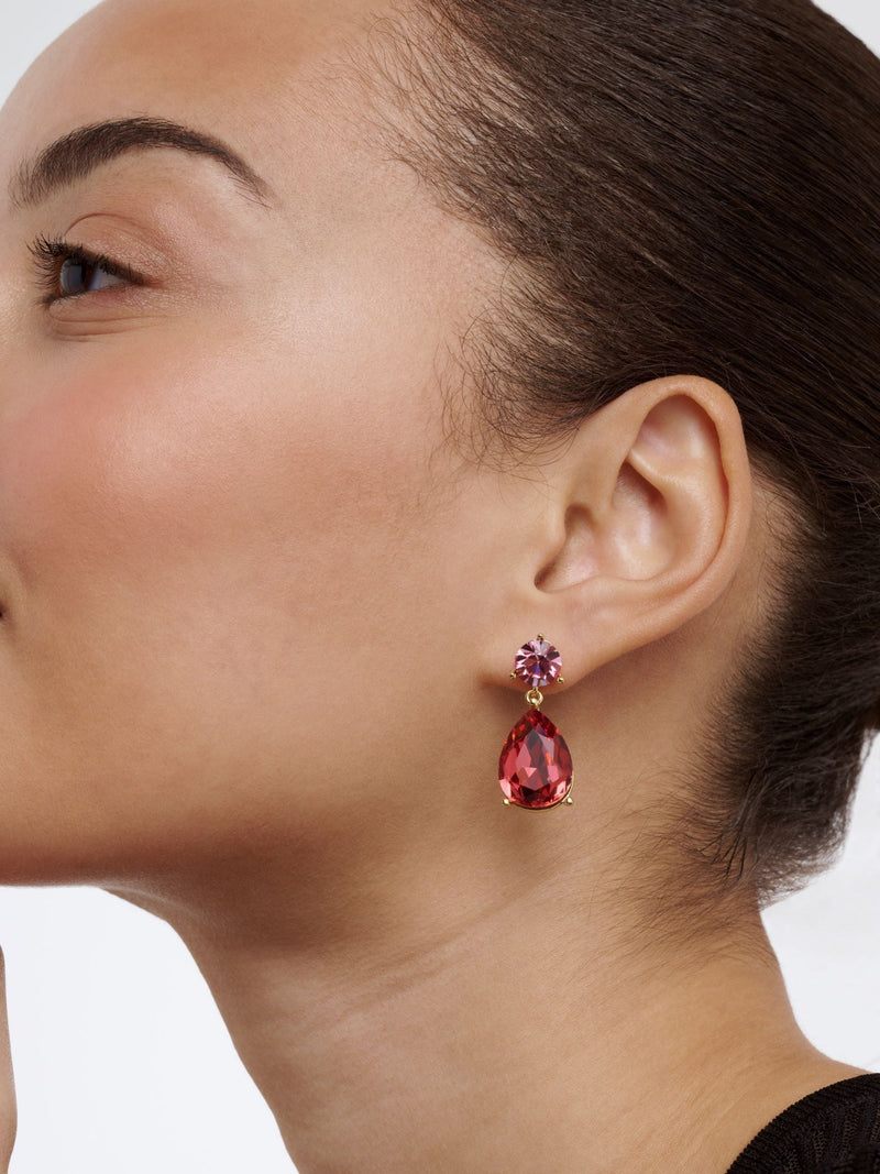 Ted Baker Teaire Crystal Teardrop Earrings Red Tone (British brand)