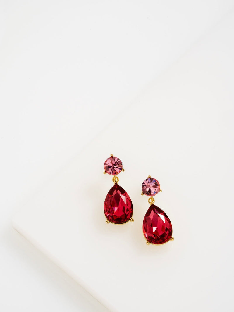 Ted Baker Teaire Crystal Teardrop Earrings Red Tone (British brand)