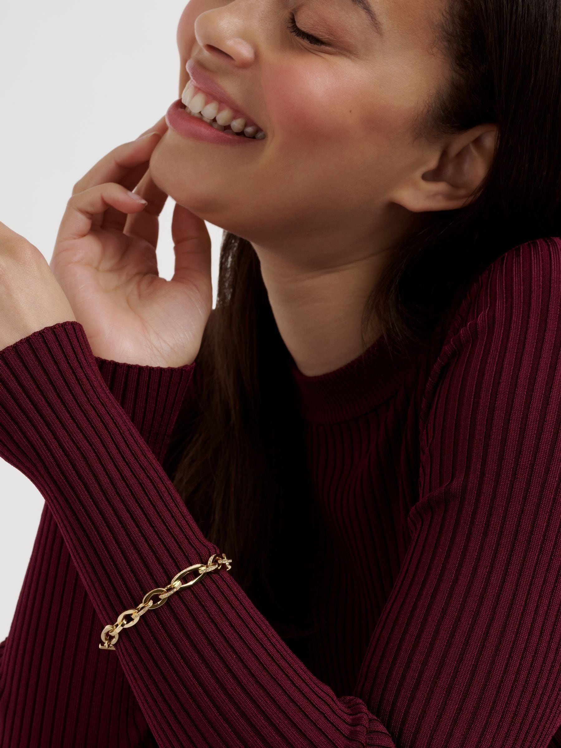 Ted Baker Shianne crystal shimmer chain bracelet gold tone (British brand)