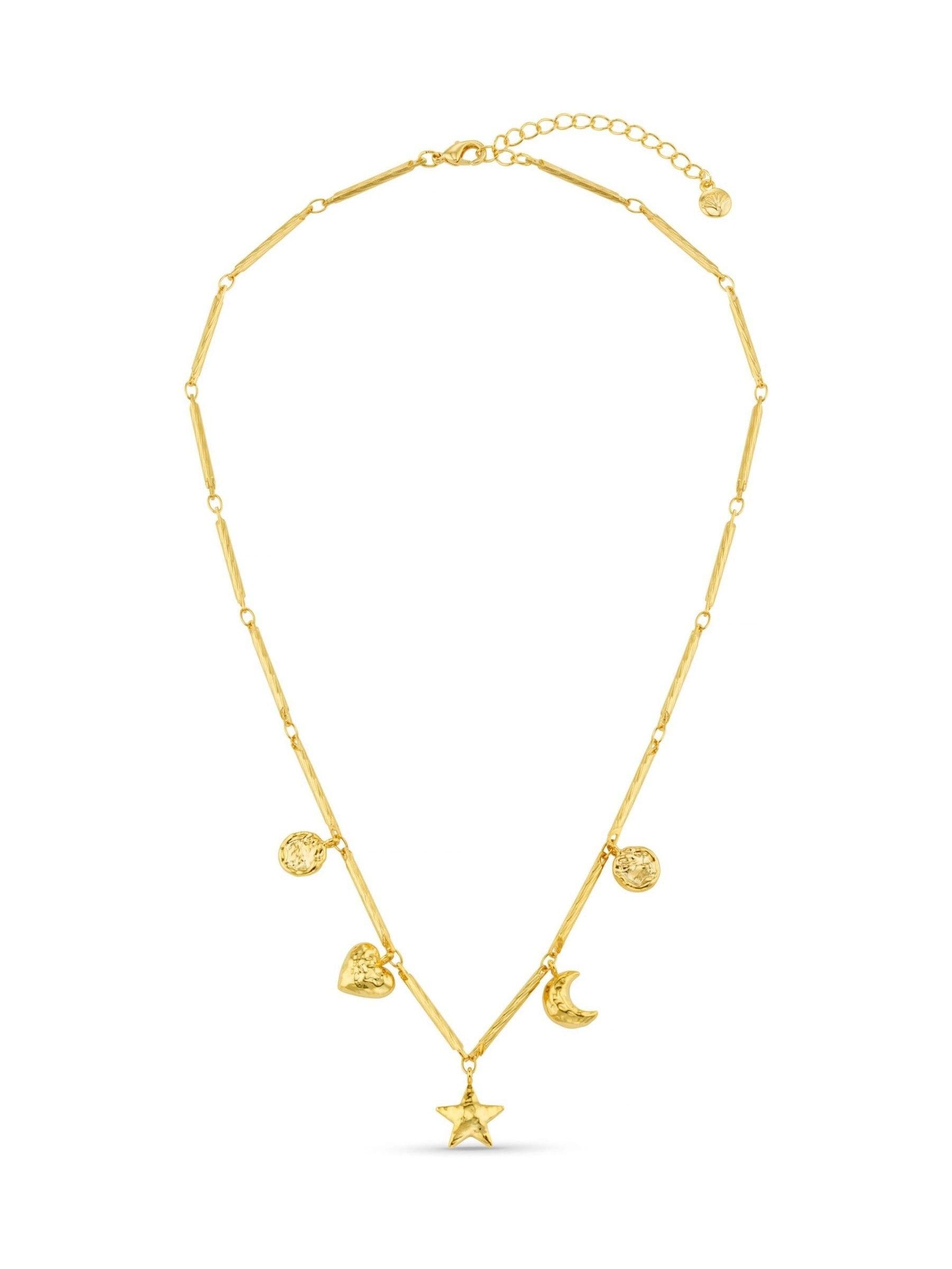 Orelia London gold tone bar link necklace, imported from the UK