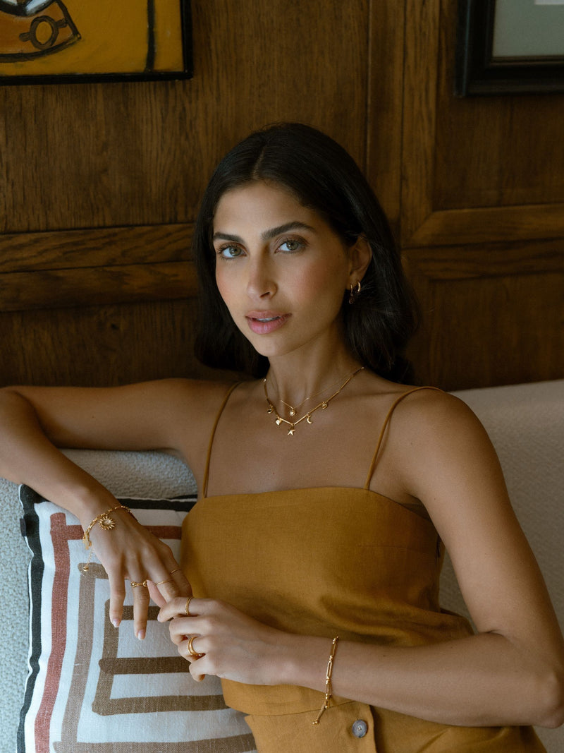 Orelia London gold tone bar link necklace, imported from the UK