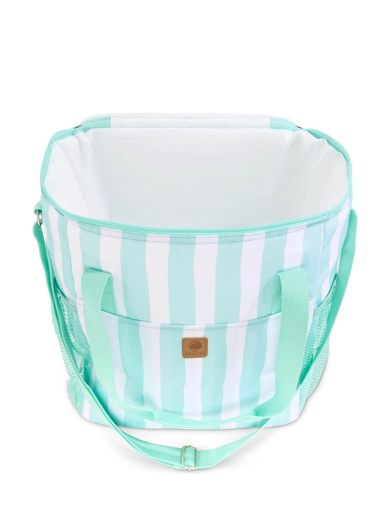 Bayside Mint Whitesands Stripe Tote Cool Bag