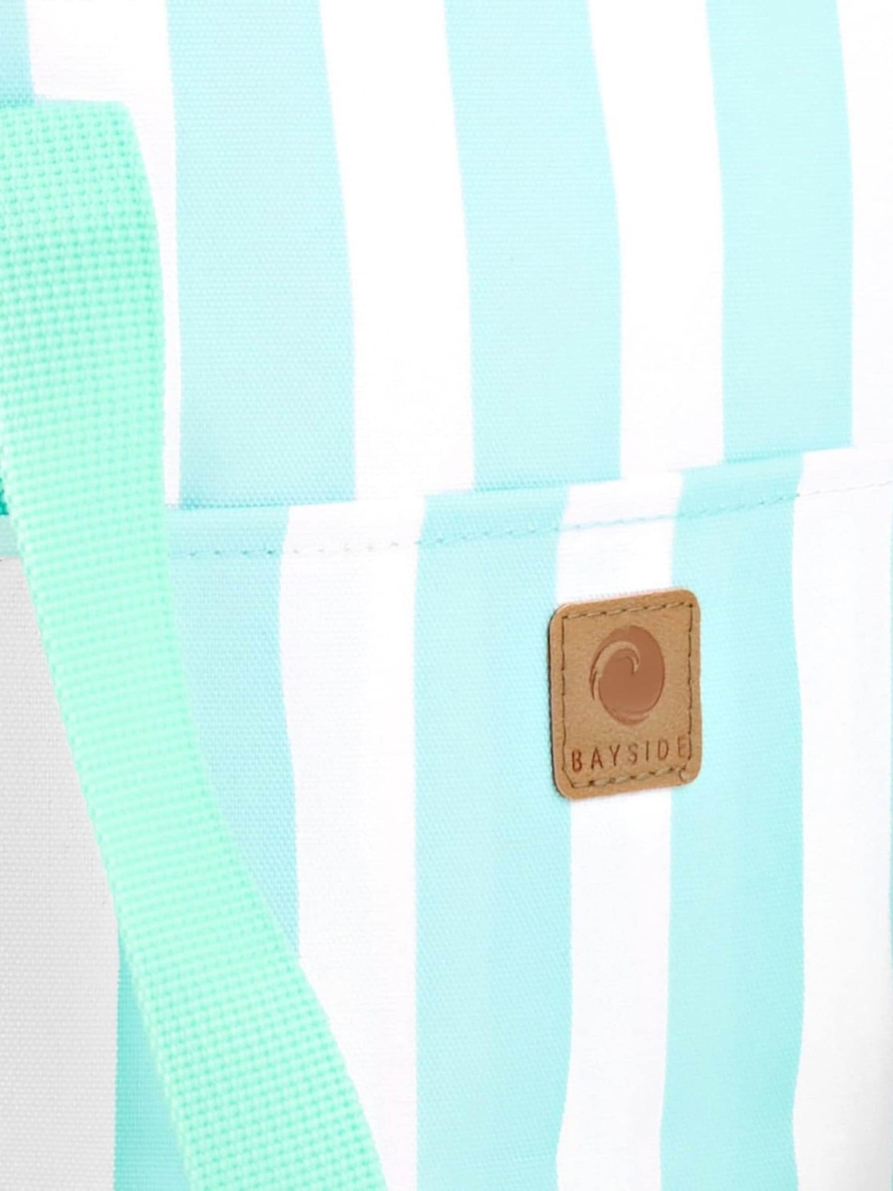 Bayside Mint Whitesands Stripe Tote Cool Bag