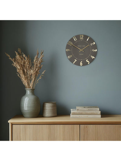 Thomas Kent Clocks Espresso 12' Cedar Wall Clock