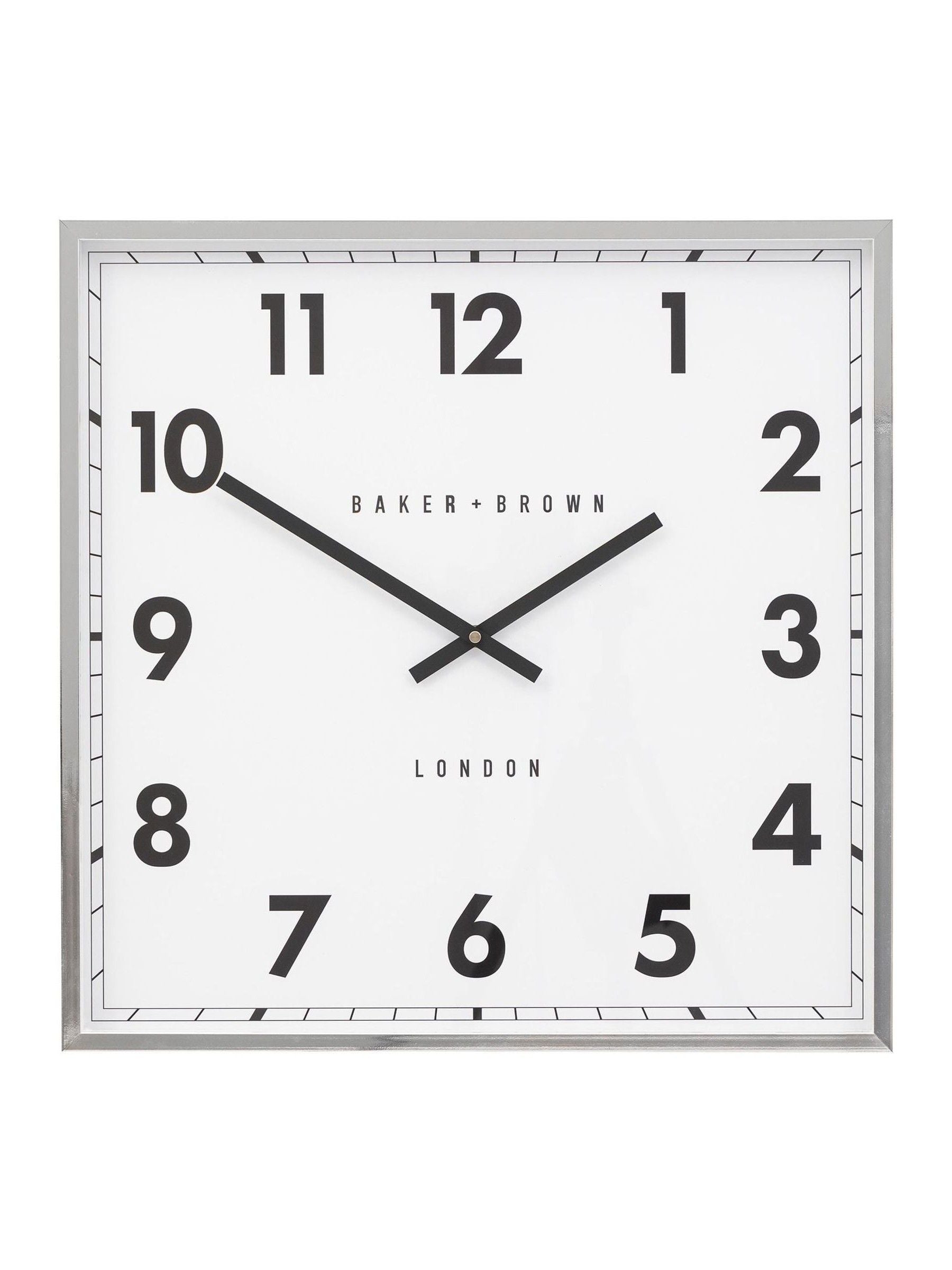 Gallery Home Chrome Pinehurst Wall Clock