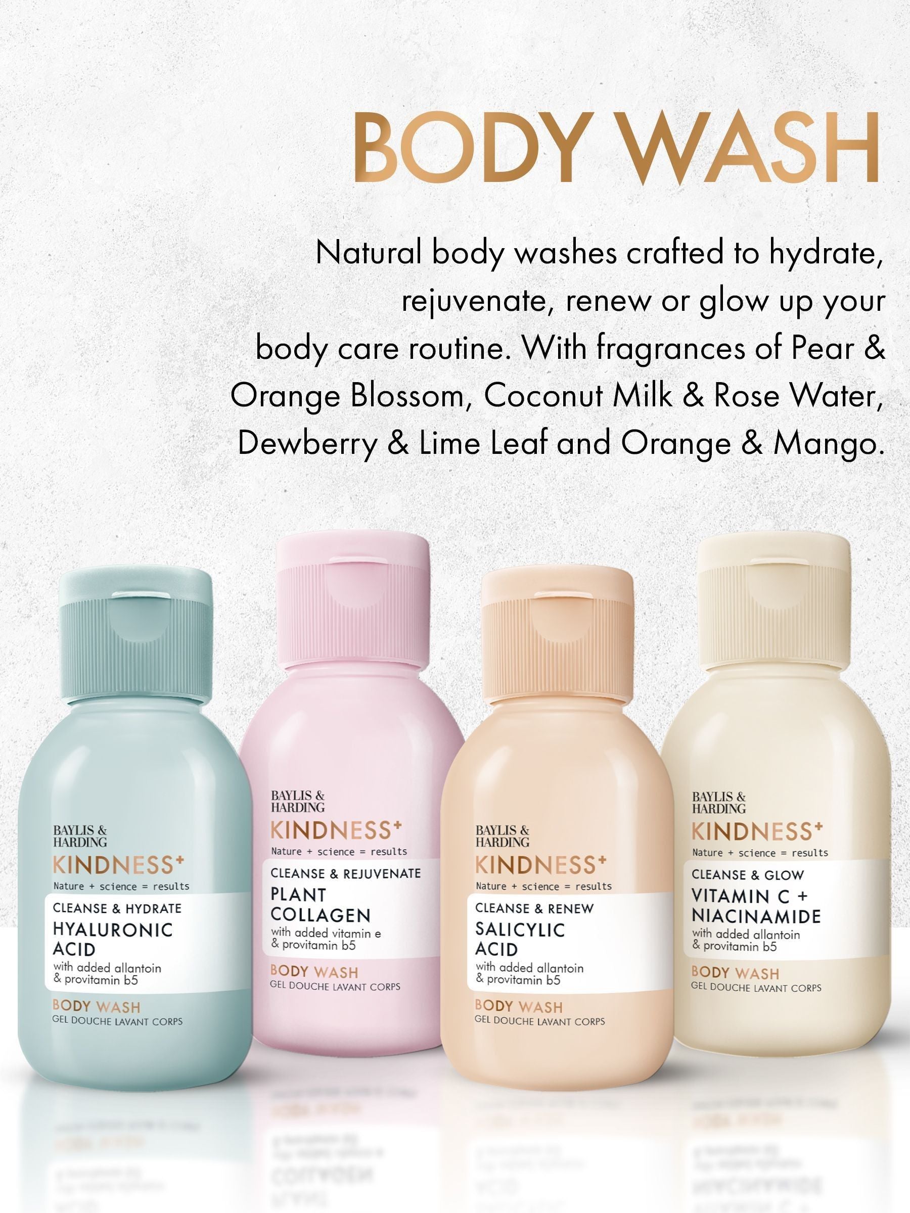 Baylis & Harding Kindness+ body wash gift set - British product