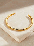 Posh Totty Designs Personalised Talon Open Cuff Bangle, imported from the UK