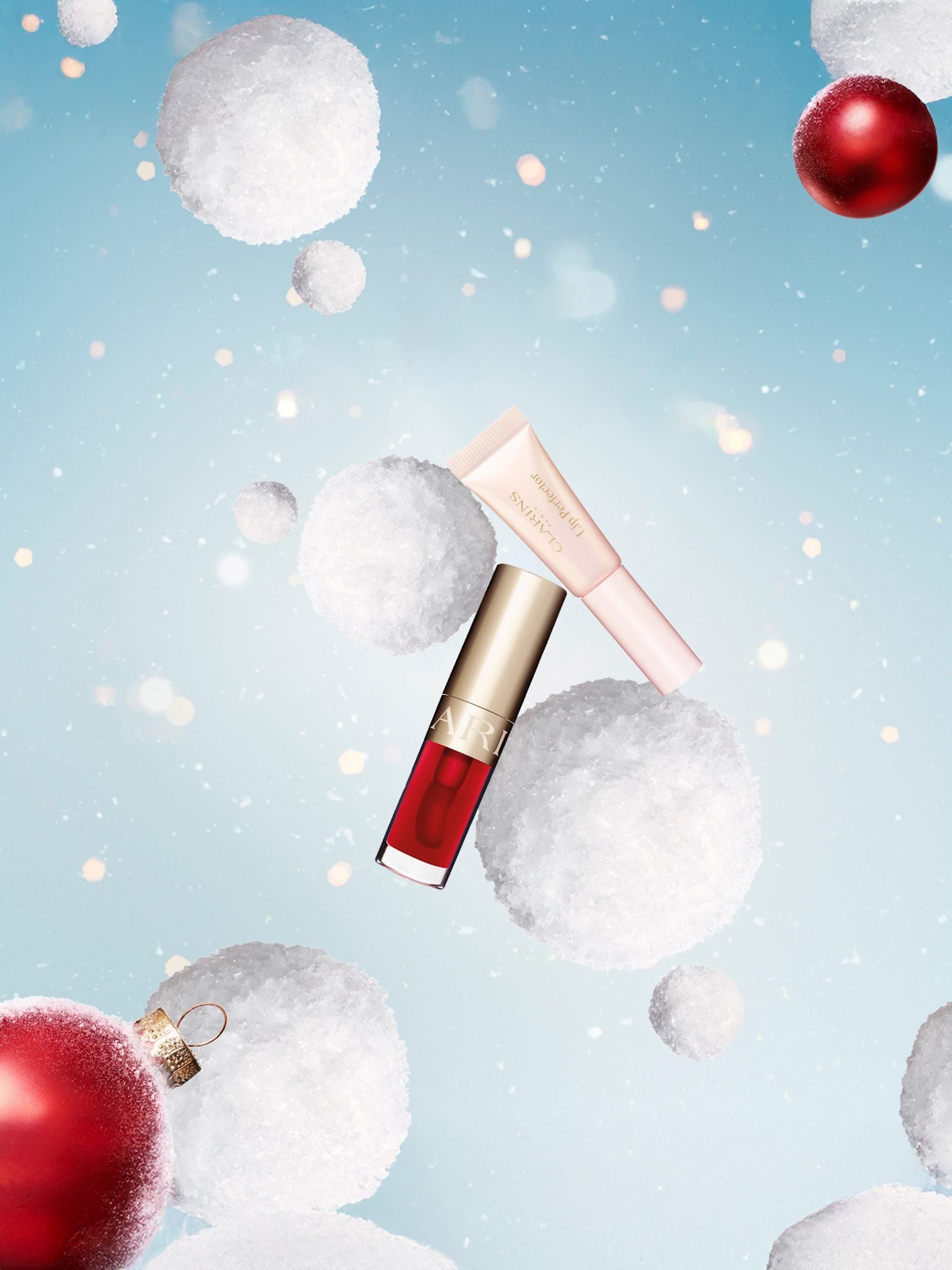 Clarins Lip Duo Translucent Glow Strawberry 5ml 1.4ml - British product