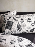 Catherine Lansfield Black/Natural Enchanted Witchcraft Reversible Duvet Cover Set - British product