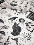 Catherine Lansfield Black/Natural Enchanted Witchcraft Reversible Duvet Cover Set - British product
