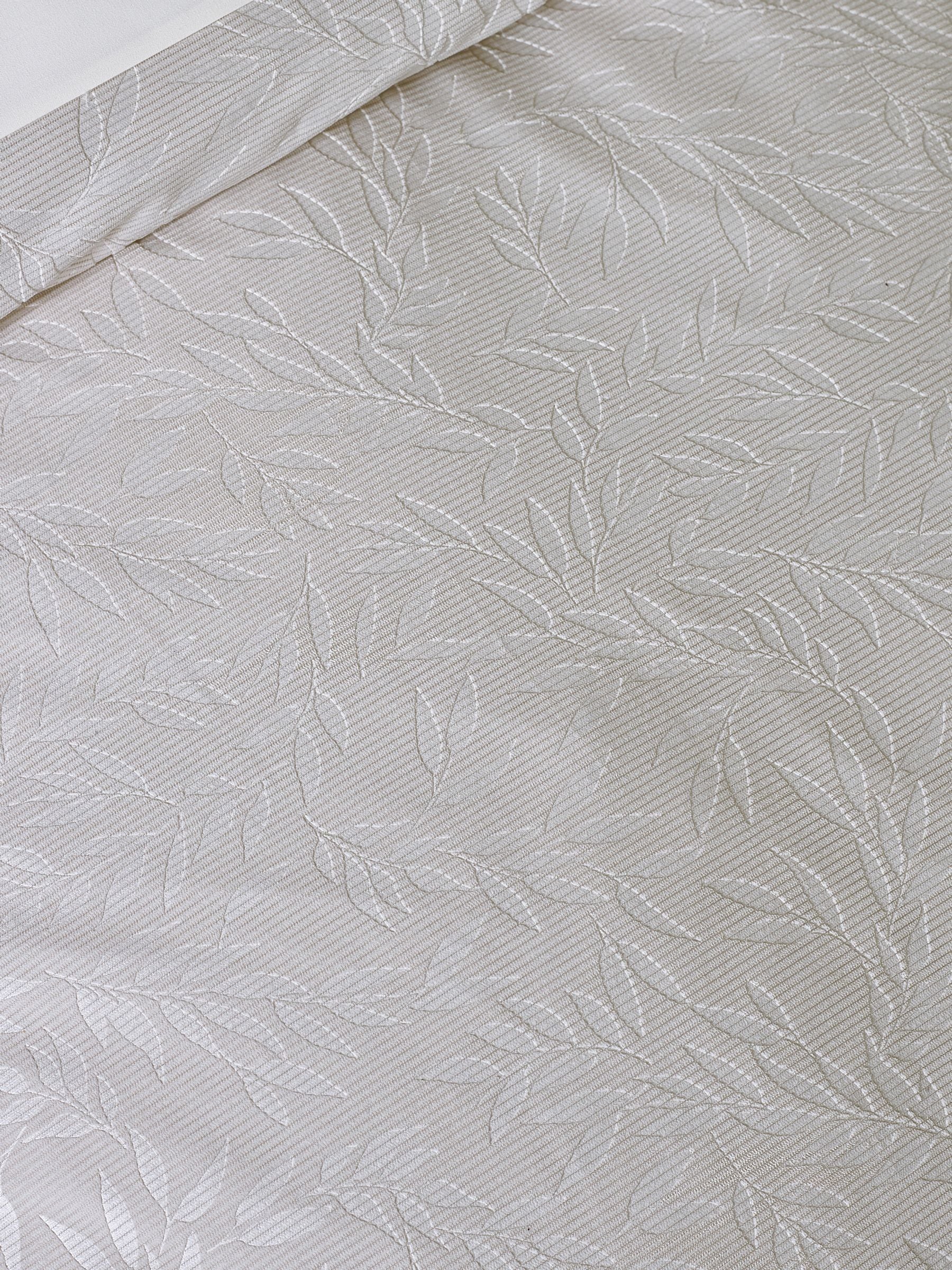 Catherine Lansfield champagne gold embossed leaves duvet set - British product