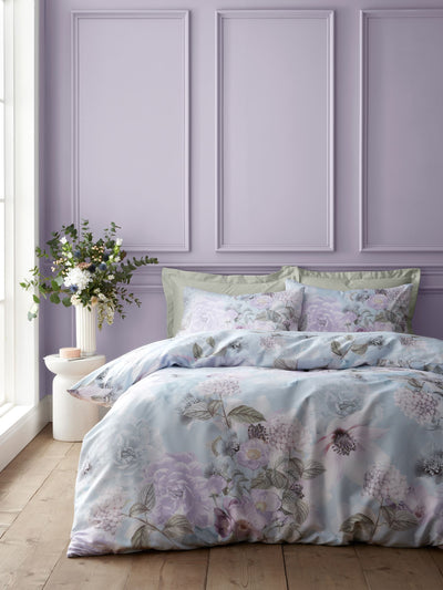 RHS x Catherine Lansfield Blue Floral Serenity So Soft Duvet Cover Set