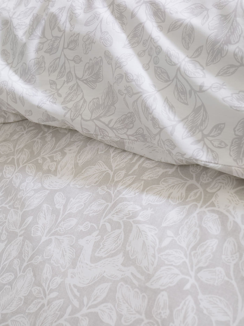 Natural Woodland Reversible Duvet Cover Set - British product