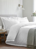 Catherine Lansfield White Classic Lattice Lace Duvet Cover Set - British product