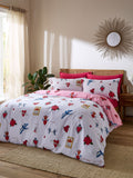 Their Nibs Pink Mon Coeur Cotton Reversible Duvet Cover Set