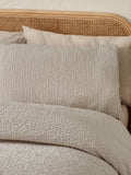 Catherine Lansfield natural crinkle seersucker duvet cover set - British product