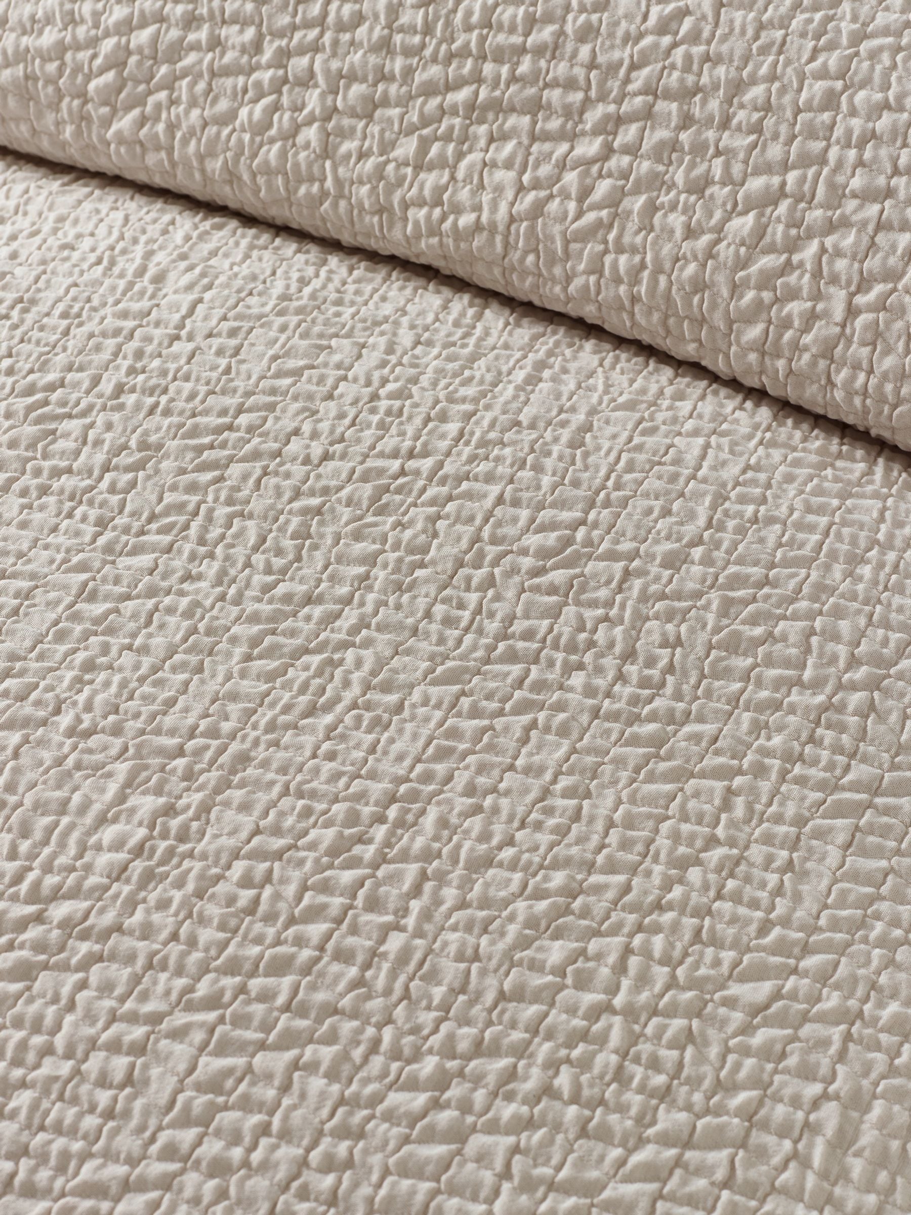 Catherine Lansfield natural crinkle seersucker duvet cover set - British product