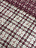 Catherine Lansfield Plum Kelso Check duvet cover and pillowcase set - British product