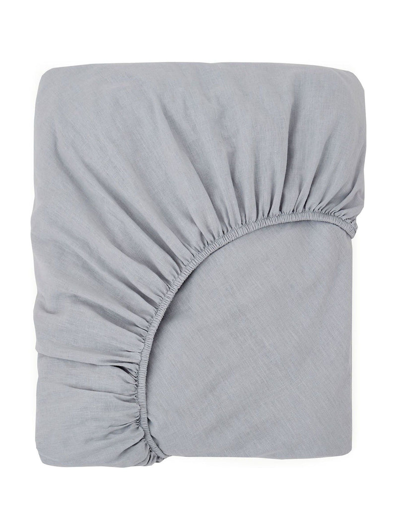 Martex Ice Blue Touch of Linen fitted sheet, imported from the UK