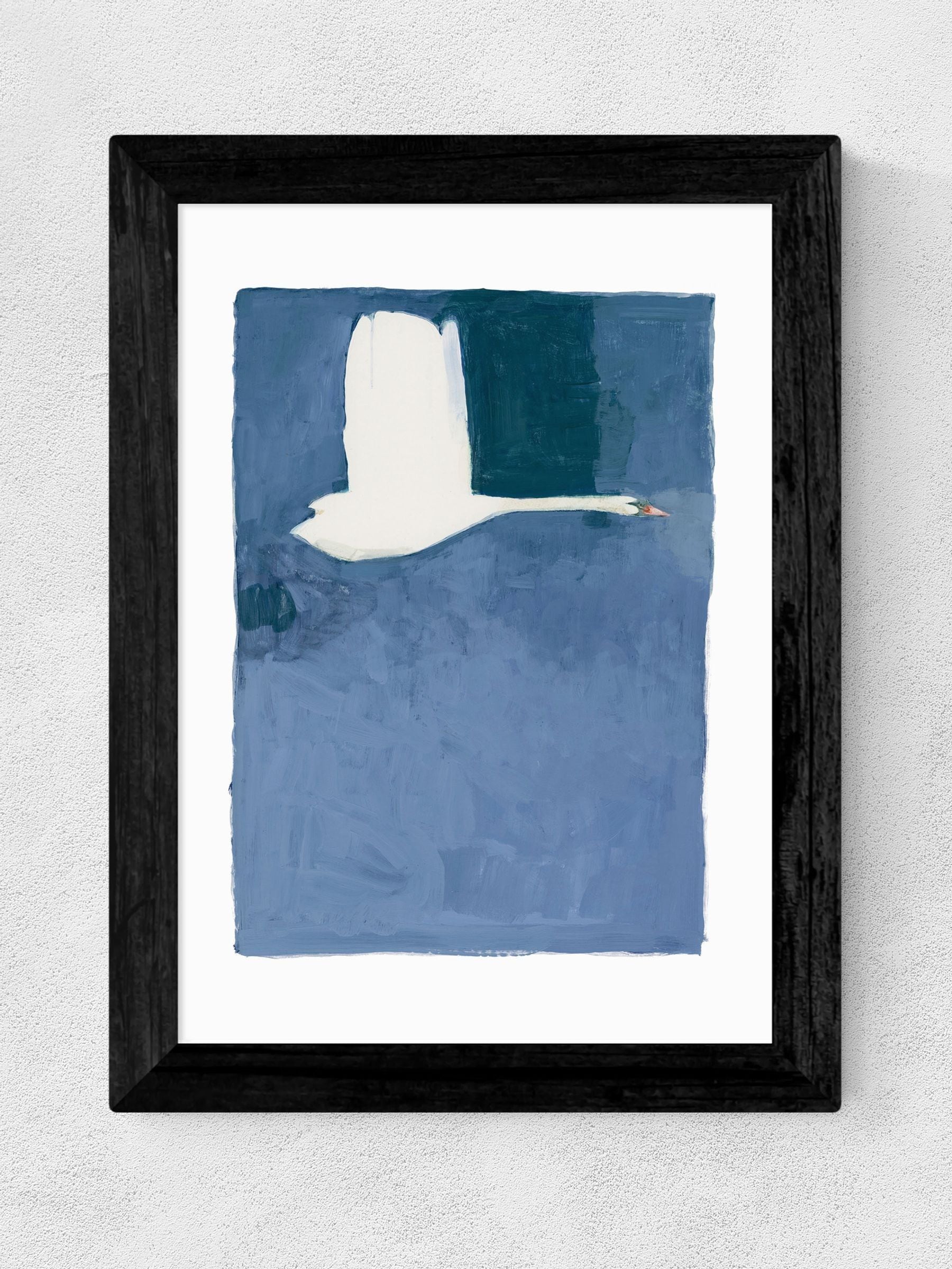 East End Prints Black The Swan II framed art print - British product