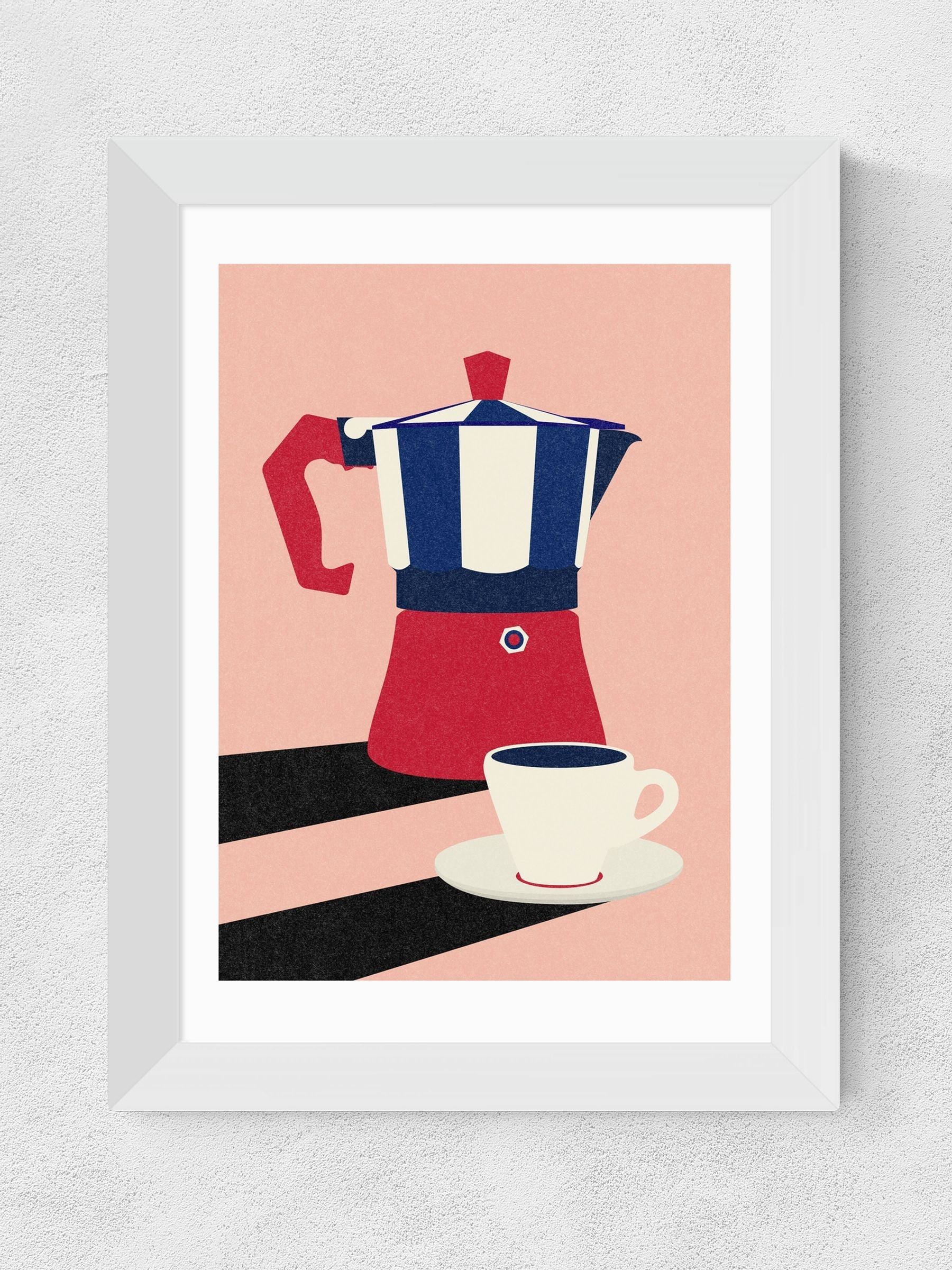 East End Prints White Mokka Pot wall art - British product