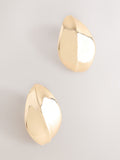 Gold Tone Bouton Stud Earrings