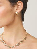 Gold Tone Bouton Stud Earrings
