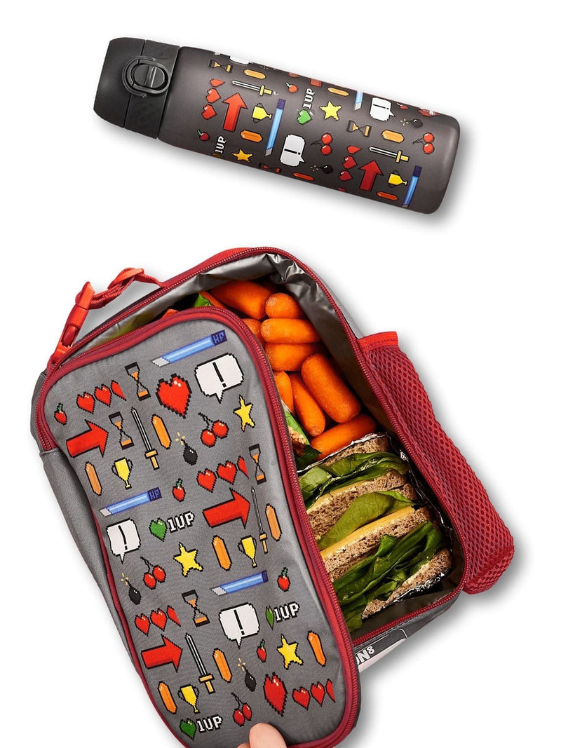 ION8 Gamer lunch bag and leak proof water bottle bundle, UK version
