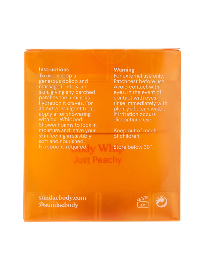 Sundae Whipped Body Moisturiser Just Peachy 220ml (British brand)