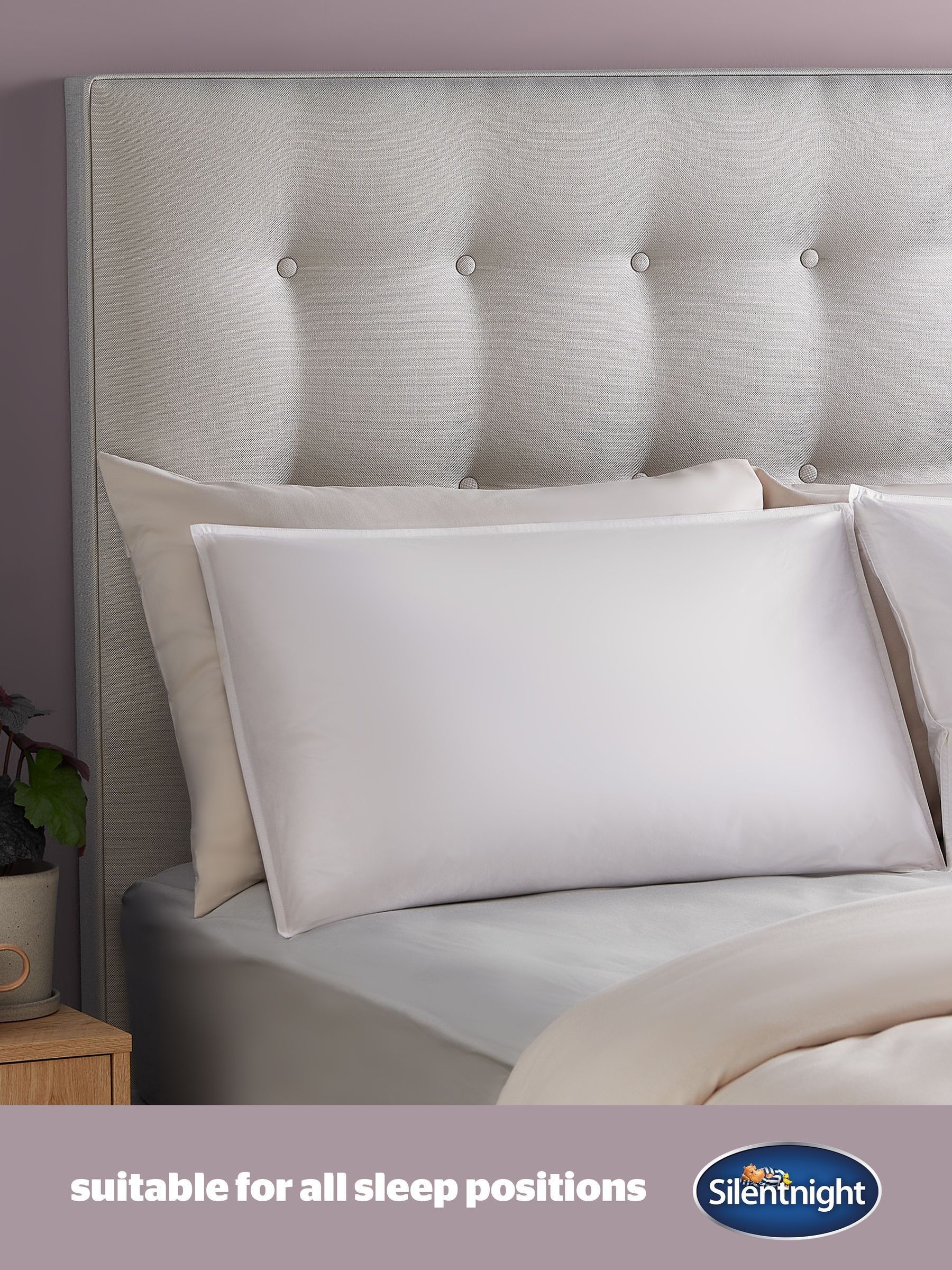 Silentnight duck down pillows set of 2 (British brand)