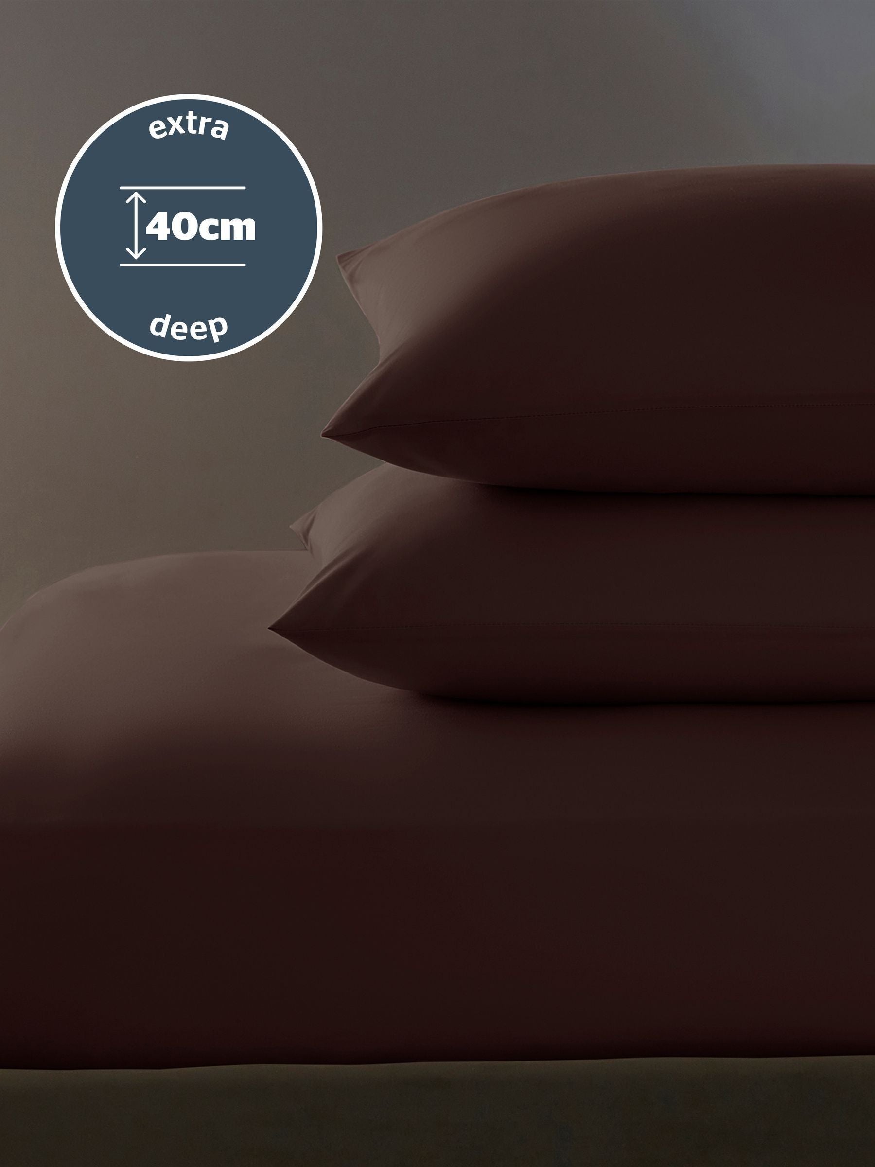 Silentnight Deep Plum fitted sheet 40cm (British brand)